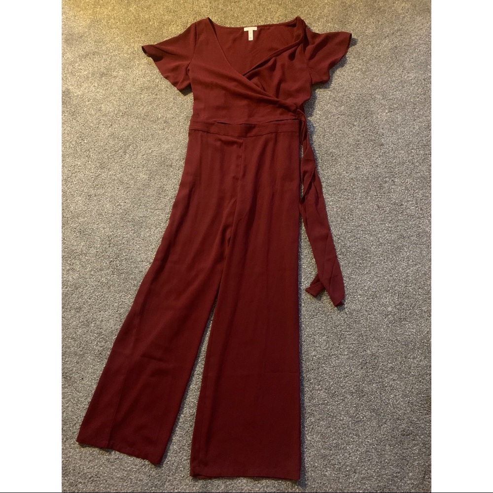 Red Peek A Boo Jumpsuit